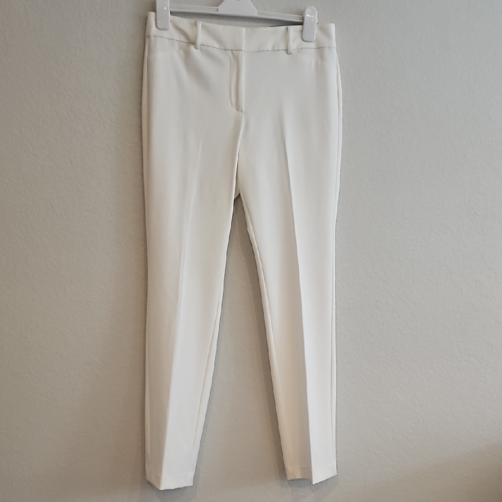 Ann Taylor Factory Cream Straight Leg Dress Pants
